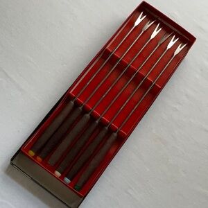Vintage Fondue Skewers Forks MCM